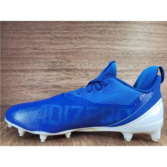 Adidas Men's Adizero Scorch 2 SM Football Cleats Blue White GZ0403 Size 12.5 - Picture 2 of 5